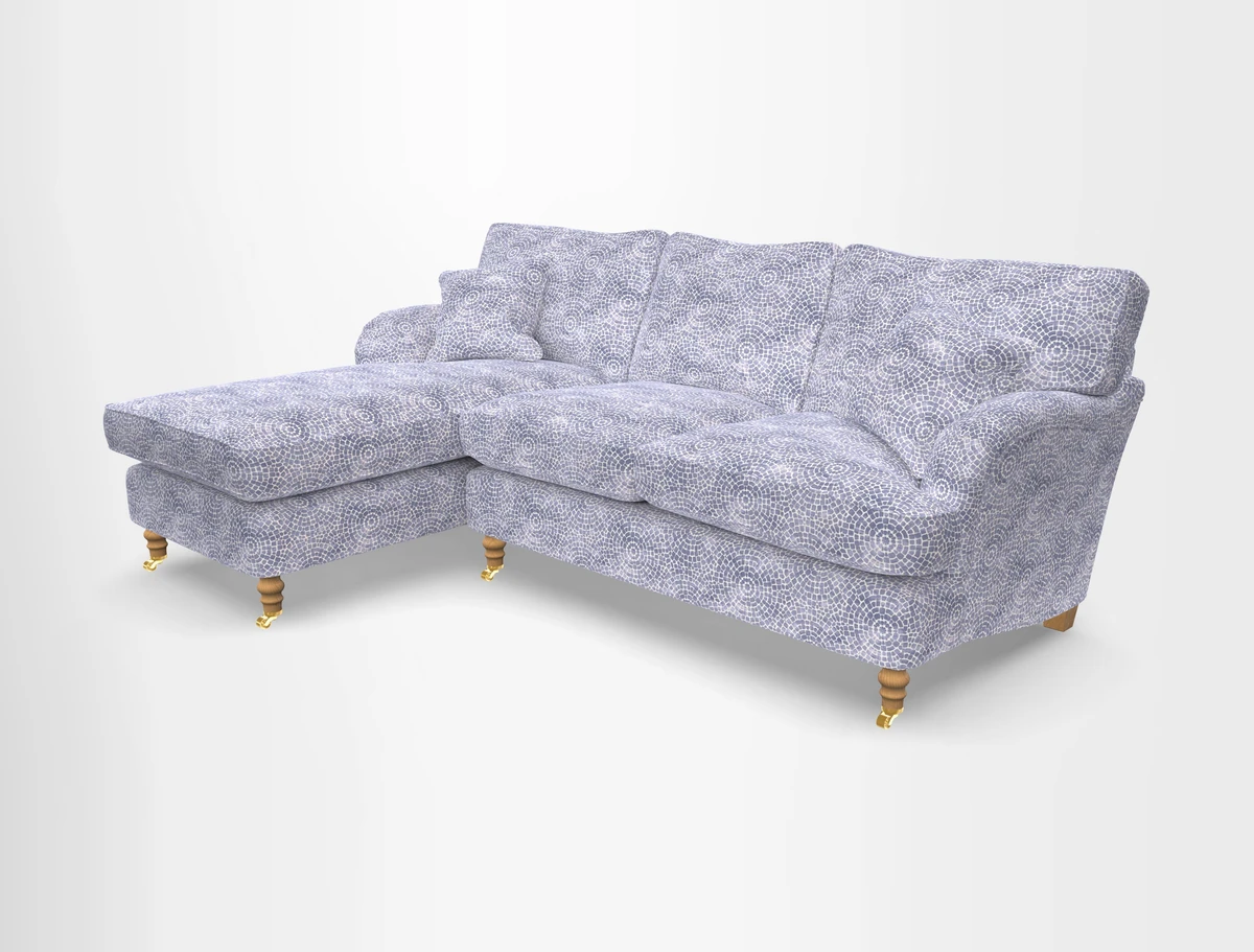 Alwinton chaise LHF in Floral Linen Lela Mystery
