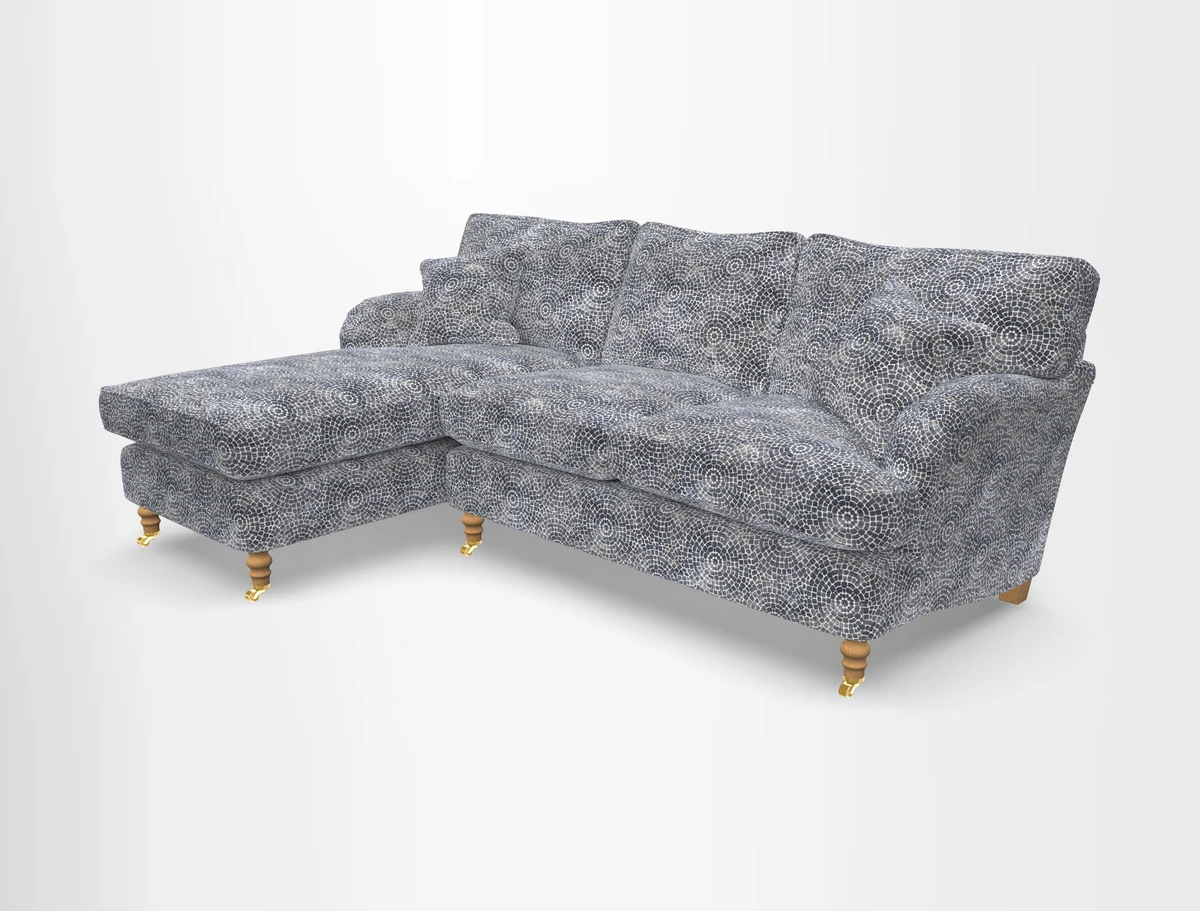 Alwinton chaise LHF in Floral Linen Lela Mystery