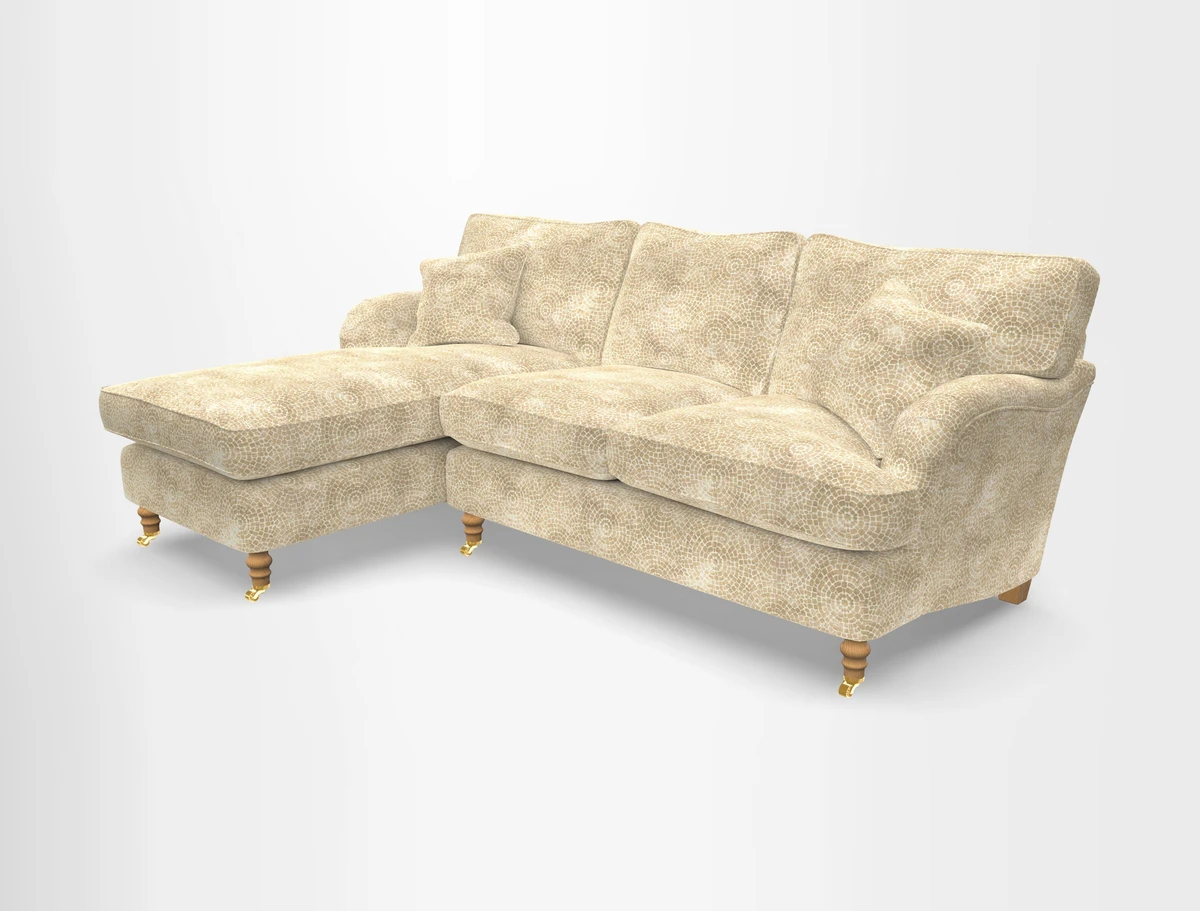Alwinton chaise LHF in Floral Linen Lela Mystery