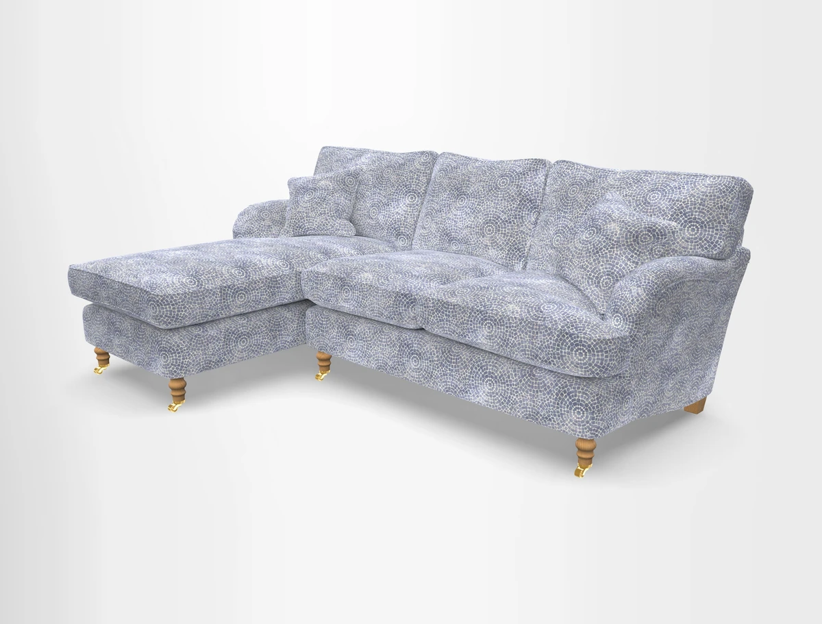 Alwinton chaise LHF in Floral Linen Lela Mystery