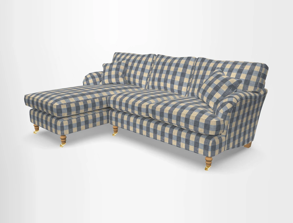 Alwinton chaise LHF in Floral Linen Lela Mystery