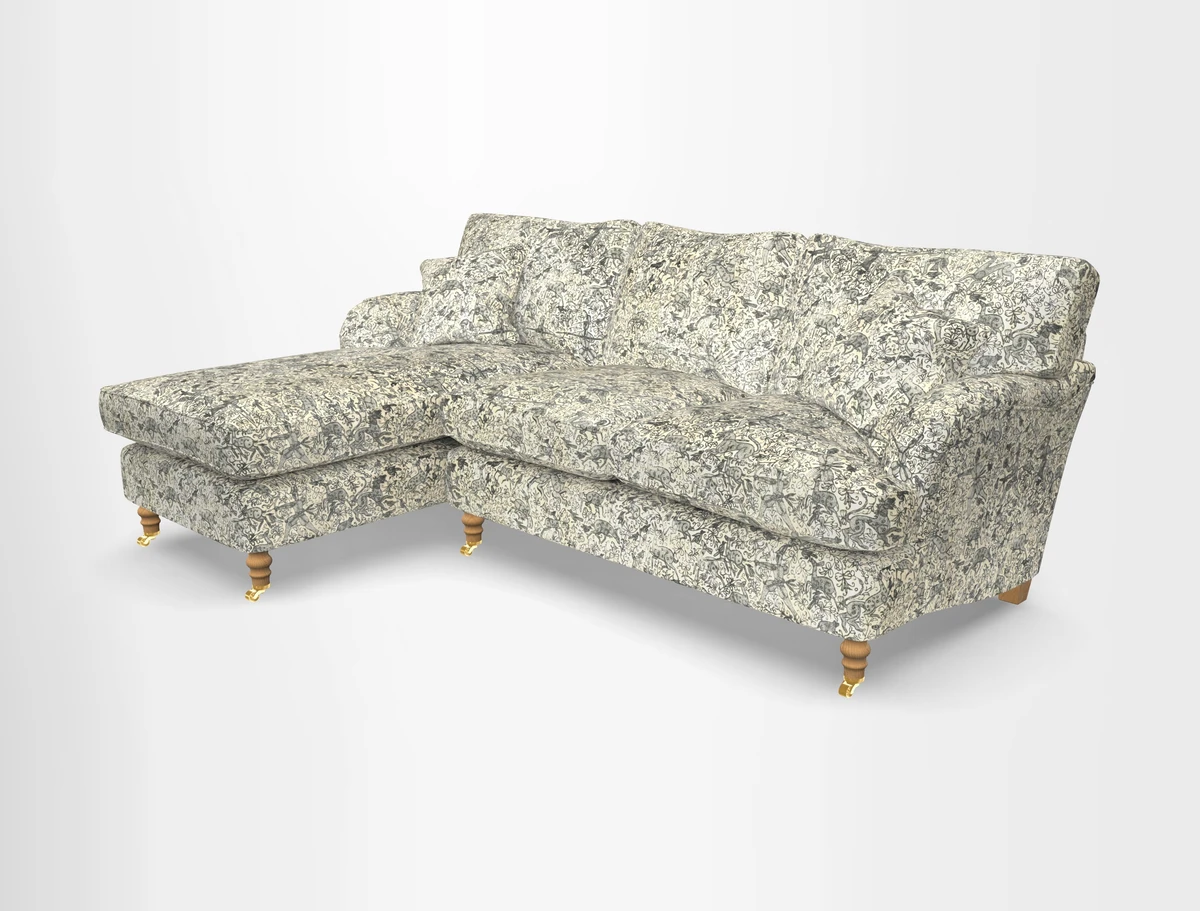 Alwinton chaise LHF in Floral Linen Lela Mystery