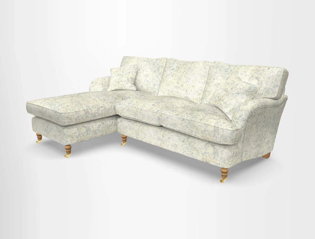 Alwinton chaise LHF in Floral Linen Lela Mystery