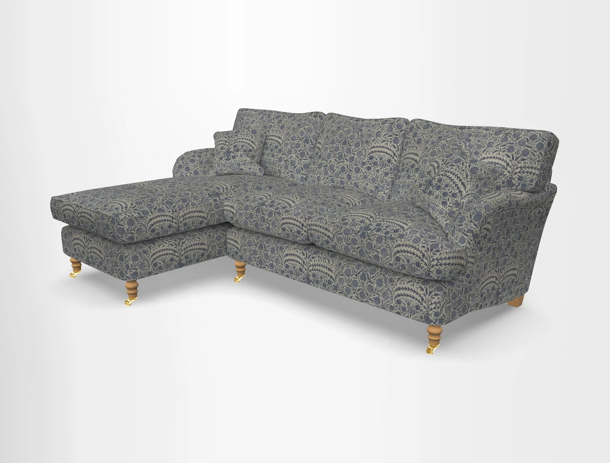 Alwinton chaise LHF in Floral Linen Lela Mystery
