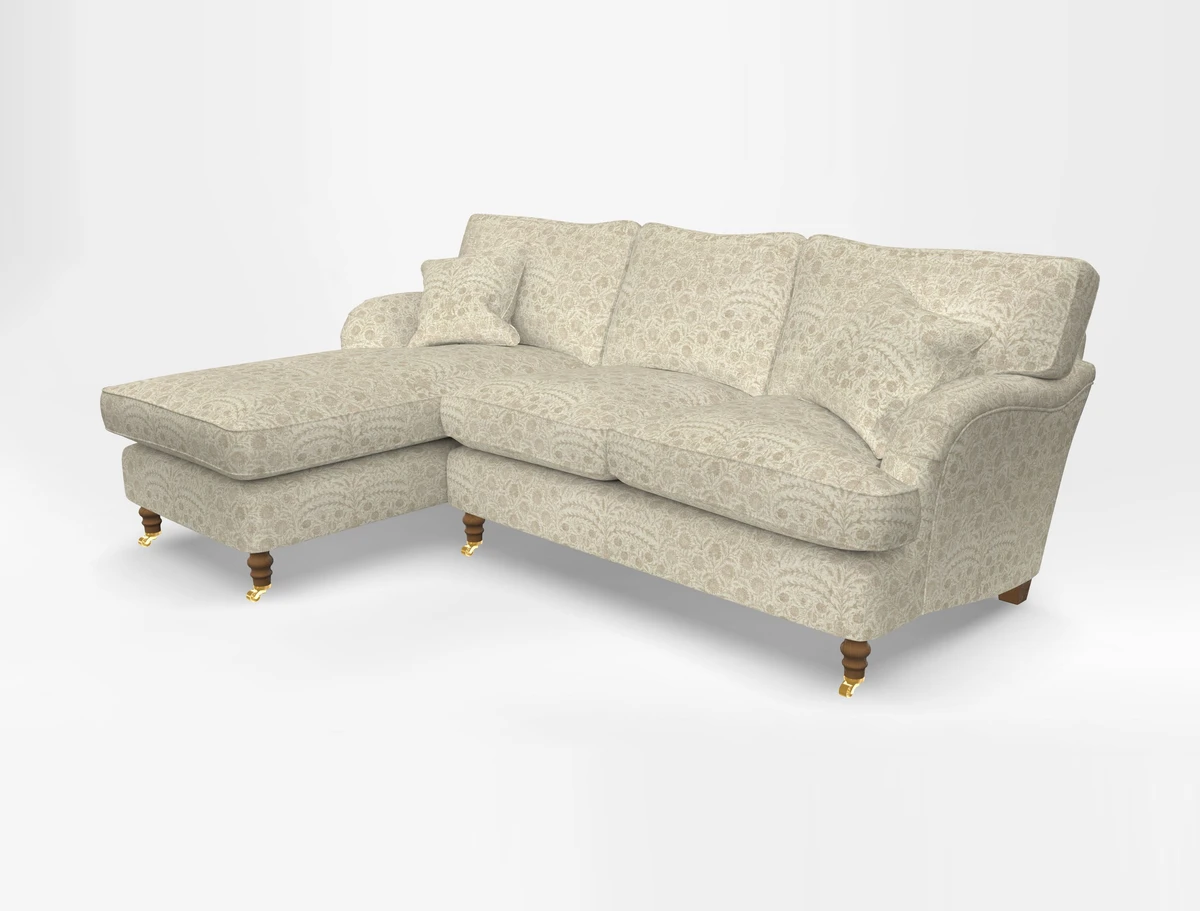 Alwinton chaise LHF in Floral Linen Lela Mystery