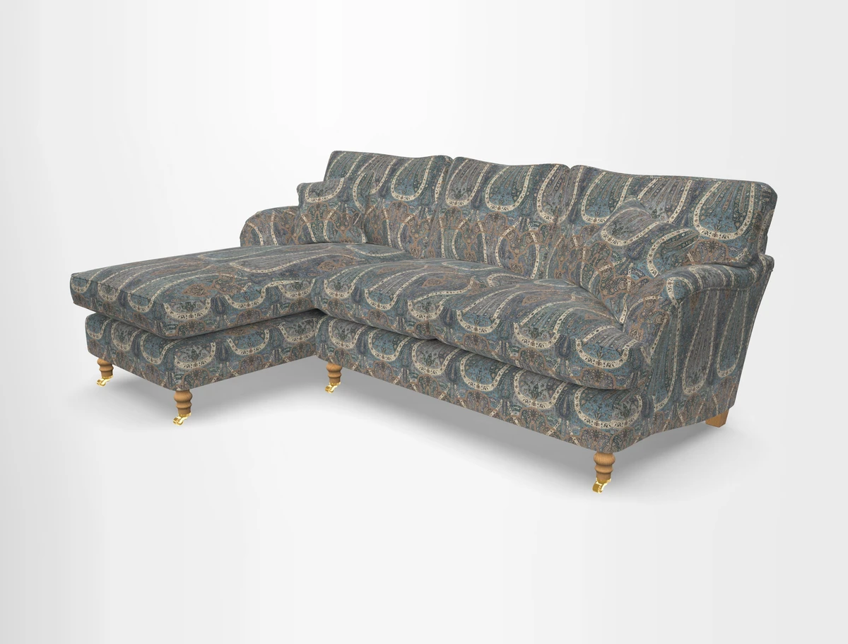 Alwinton chaise LHF in Floral Linen Lela Mystery