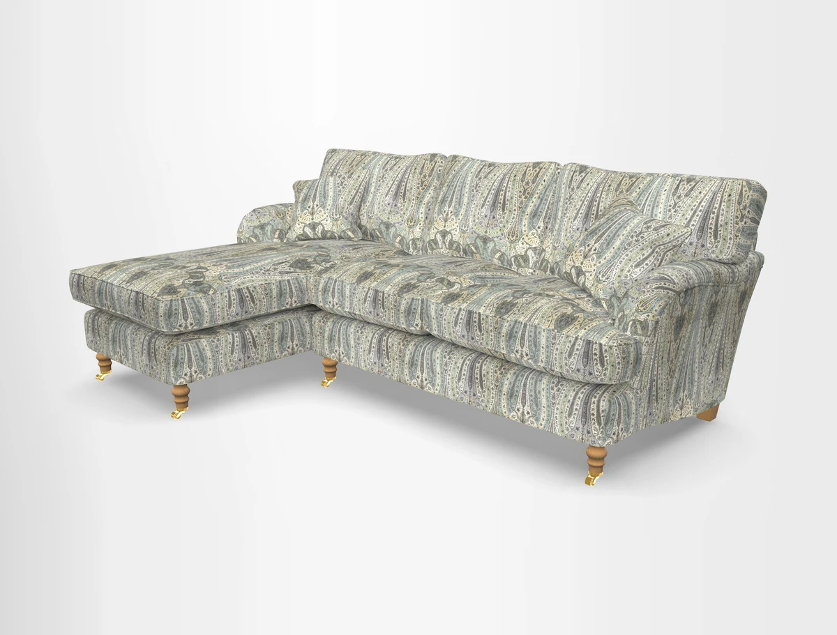Alwinton chaise LHF in Floral Linen Lela Mystery