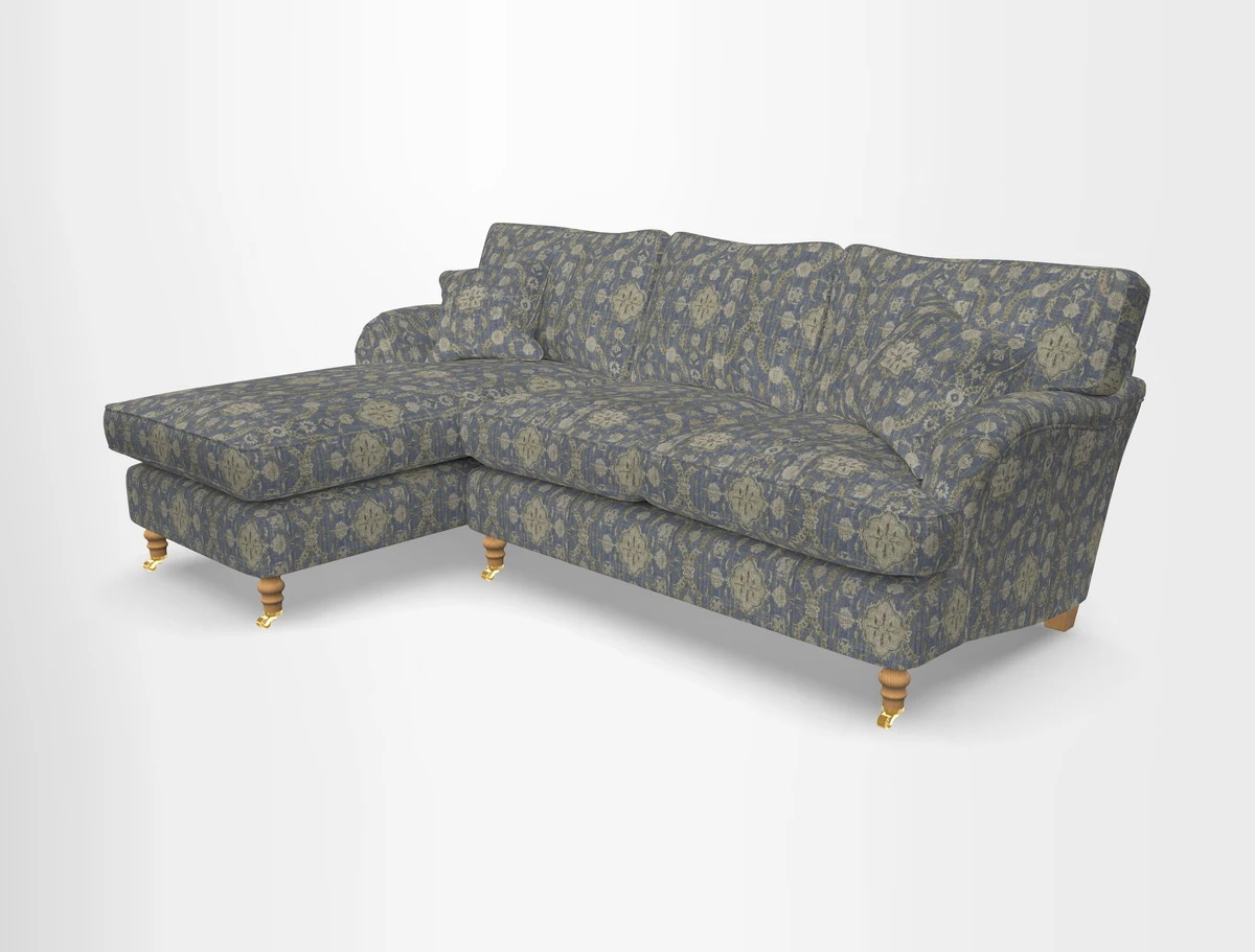 Alwinton chaise LHF in Floral Linen Lela Mystery