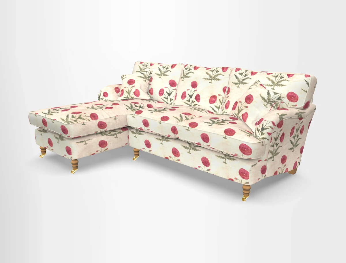 Alwinton chaise LHF in Floral Linen Lela Mystery