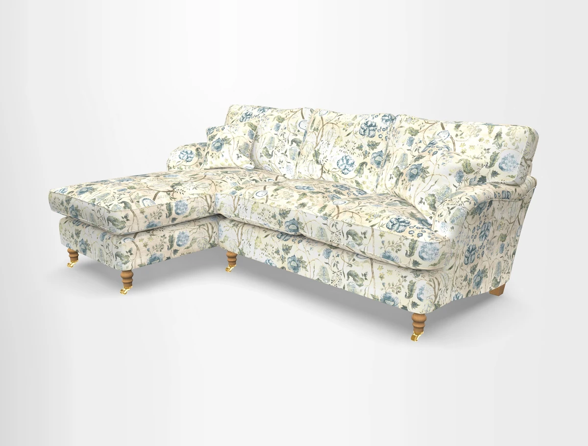 Alwinton chaise LHF in Floral Linen Lela Mystery
