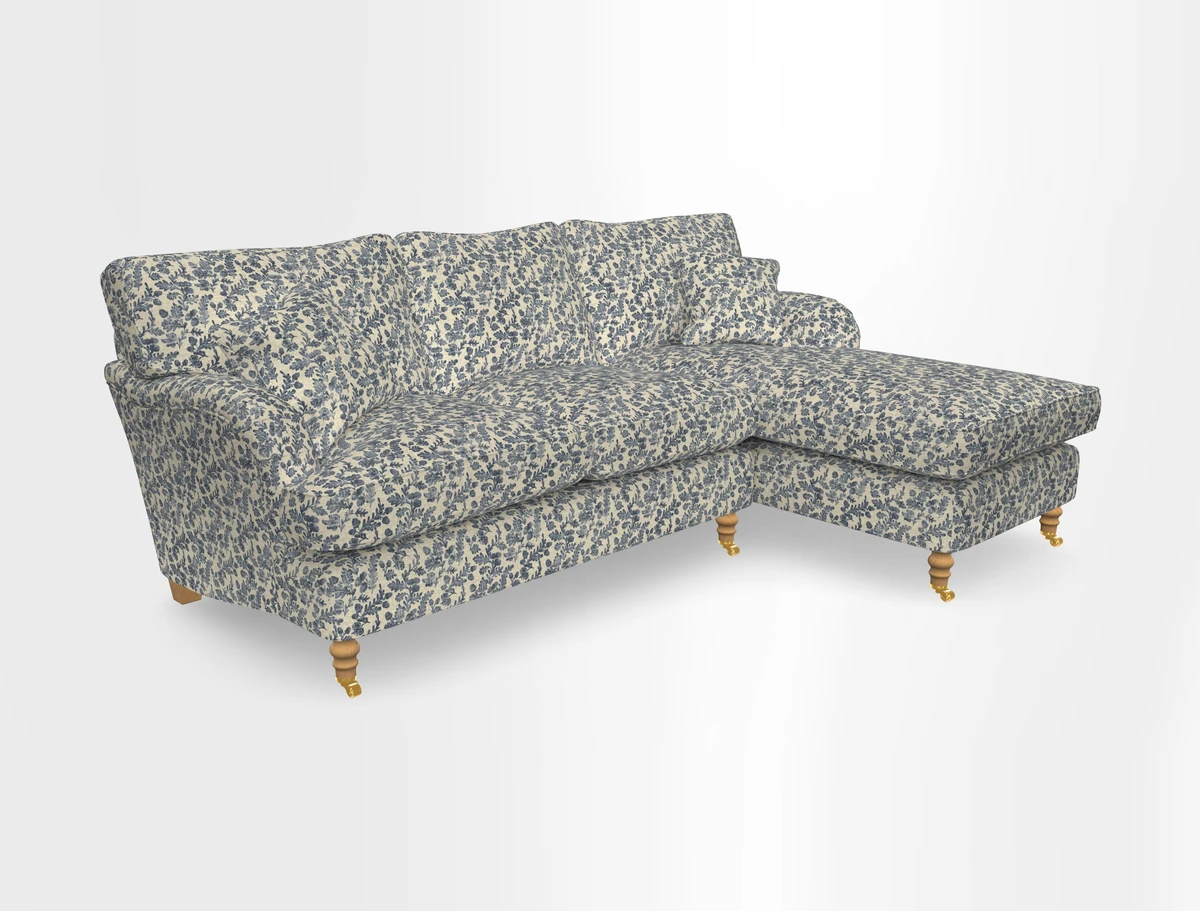 Alwinton chaise RHF in Floral Linen Lela Mystery