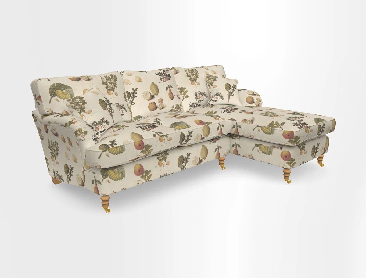 Alwinton chaise RHF in Floral Linen Lela Mystery