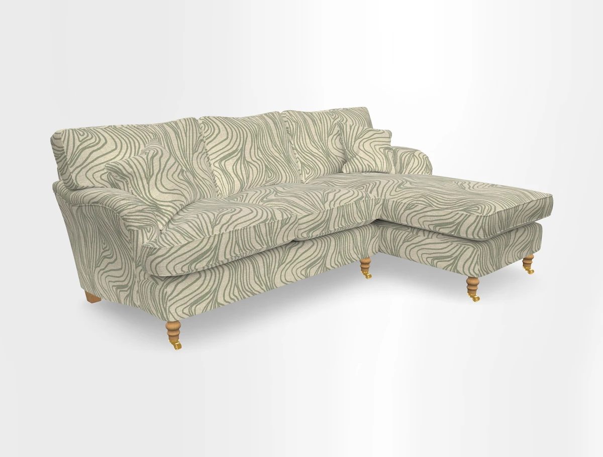 Alwinton chaise RHF in Floral Linen Lela Mystery