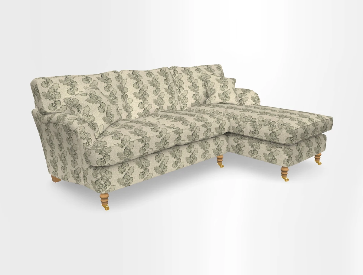 Alwinton chaise RHF in Floral Linen Lela Mystery