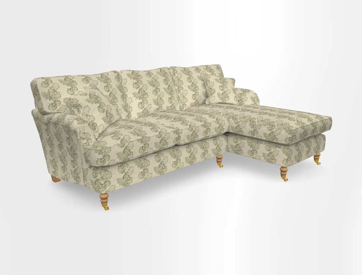 Alwinton chaise RHF in Floral Linen Lela Mystery