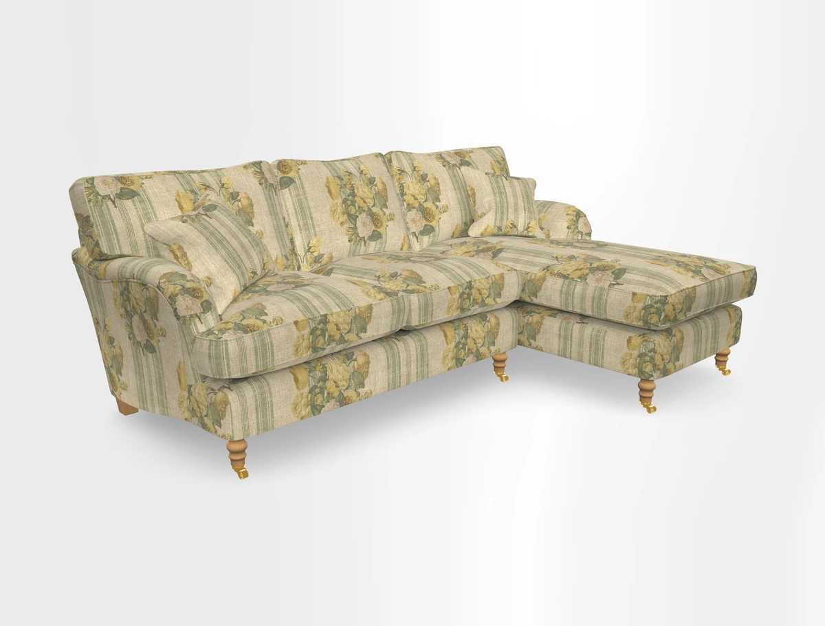 Alwinton chaise RHF in Floral Linen Lela Mystery