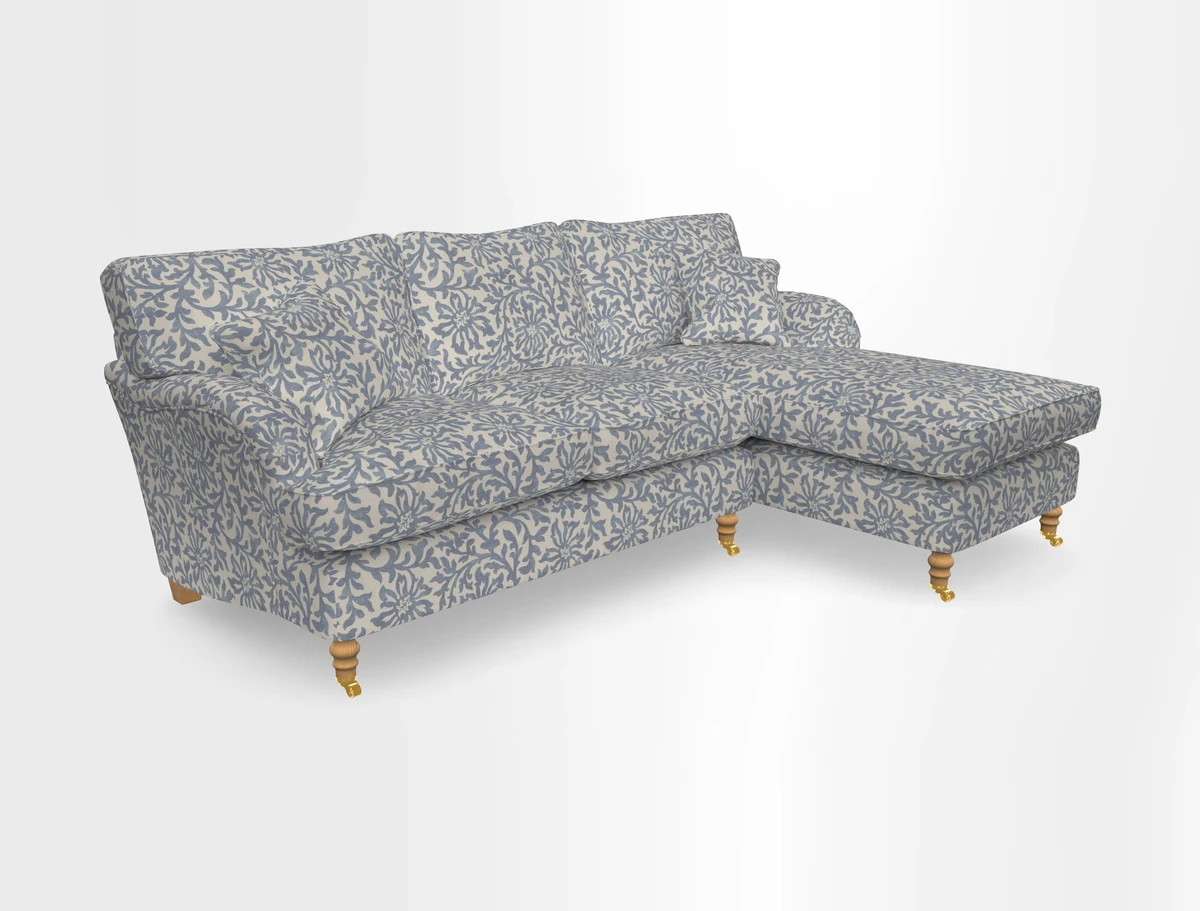 Alwinton chaise RHF in Floral Linen Lela Mystery