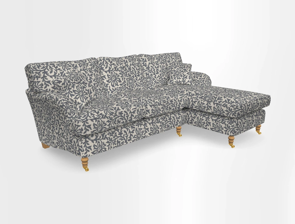 Alwinton chaise RHF in Floral Linen Lela Mystery
