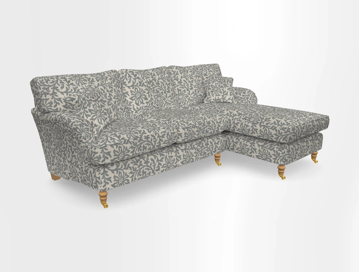 Alwinton chaise RHF in Floral Linen Lela Mystery