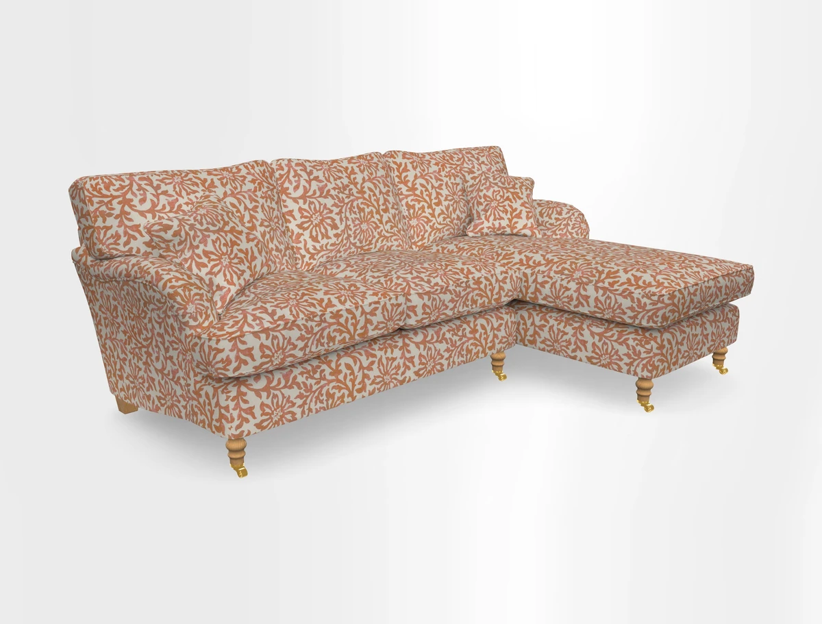Alwinton chaise RHF in Floral Linen Lela Mystery