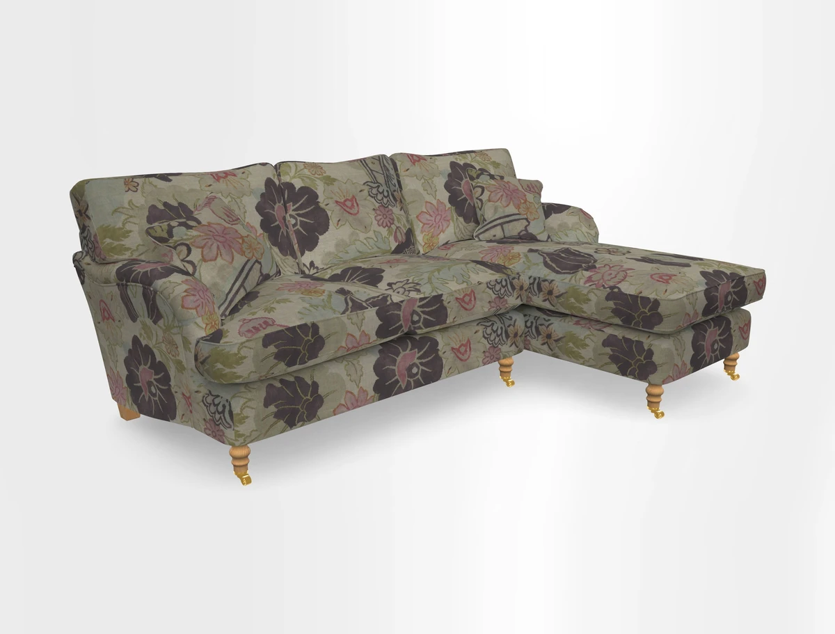 Alwinton chaise RHF in Floral Linen Lela Mystery