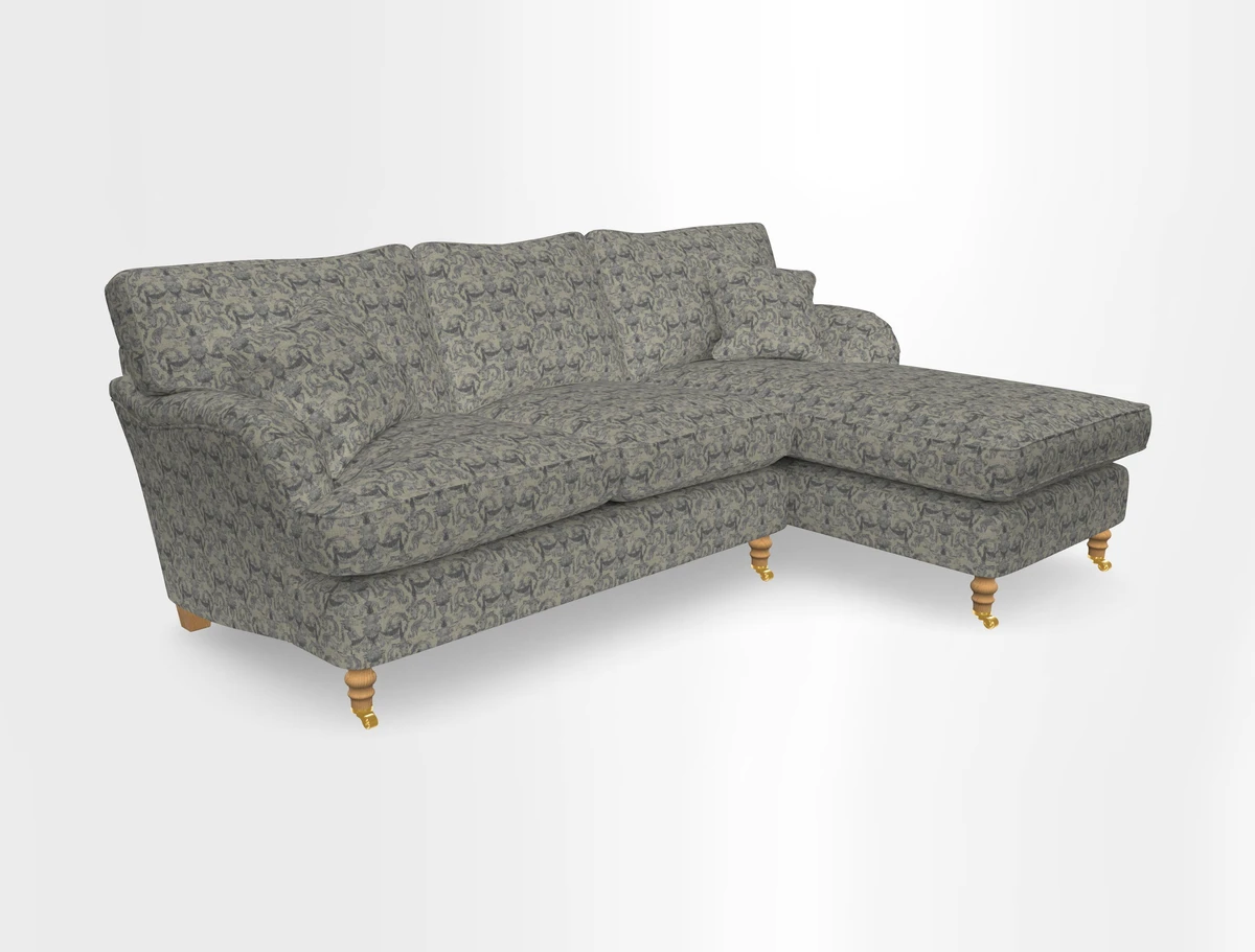 Alwinton chaise RHF in Floral Linen Lela Mystery