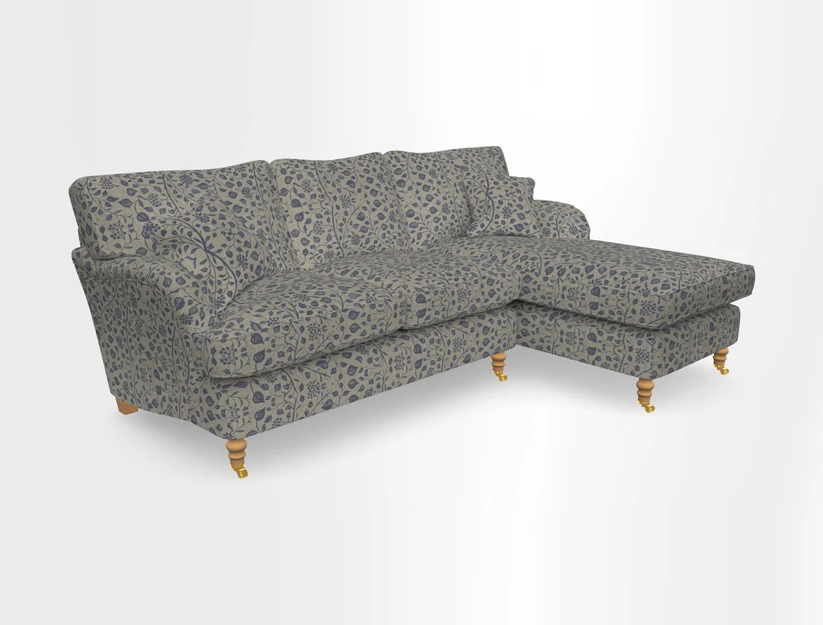 Alwinton chaise RHF in Floral Linen Lela Mystery