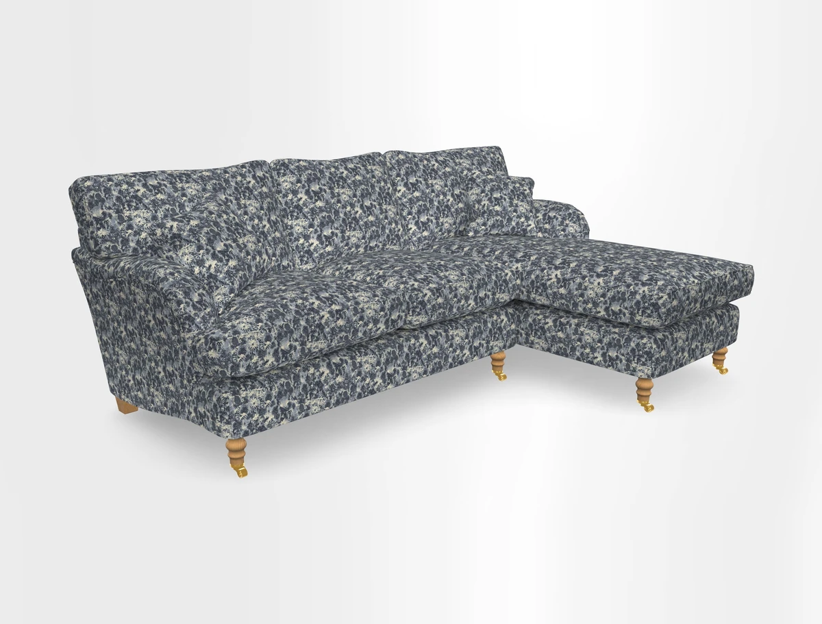Alwinton chaise RHF in Floral Linen Lela Mystery