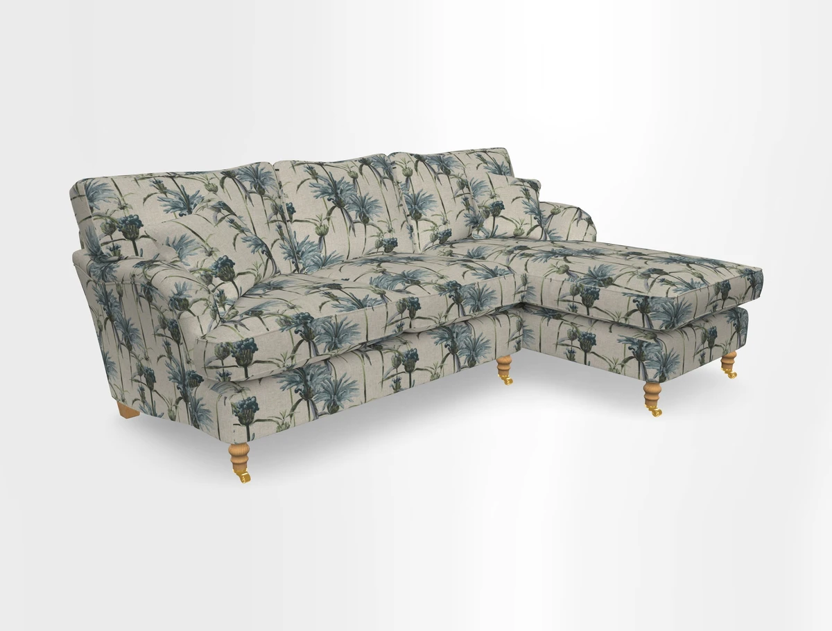 Alwinton chaise RHF in Floral Linen Lela Mystery