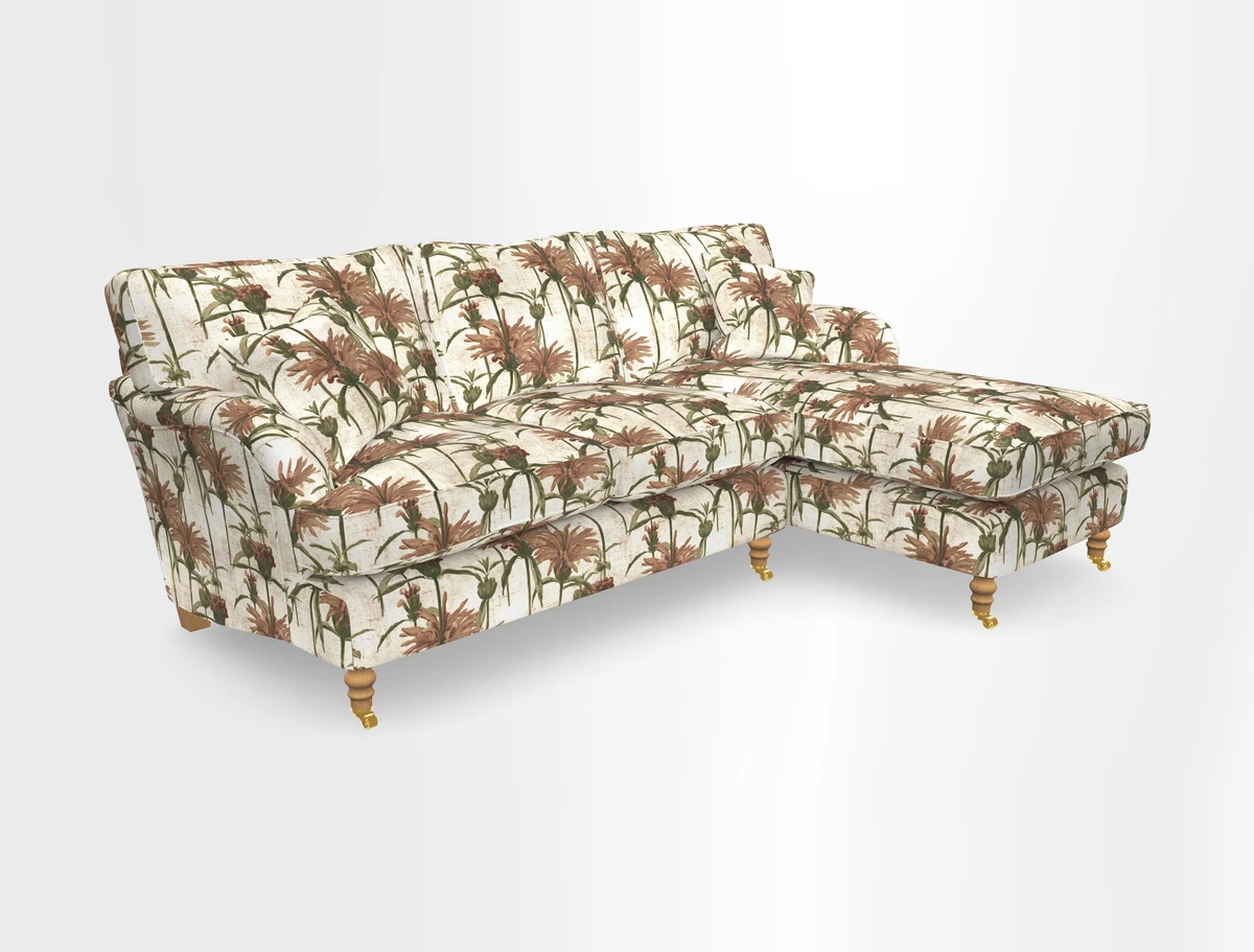Alwinton chaise RHF in Floral Linen Lela Mystery