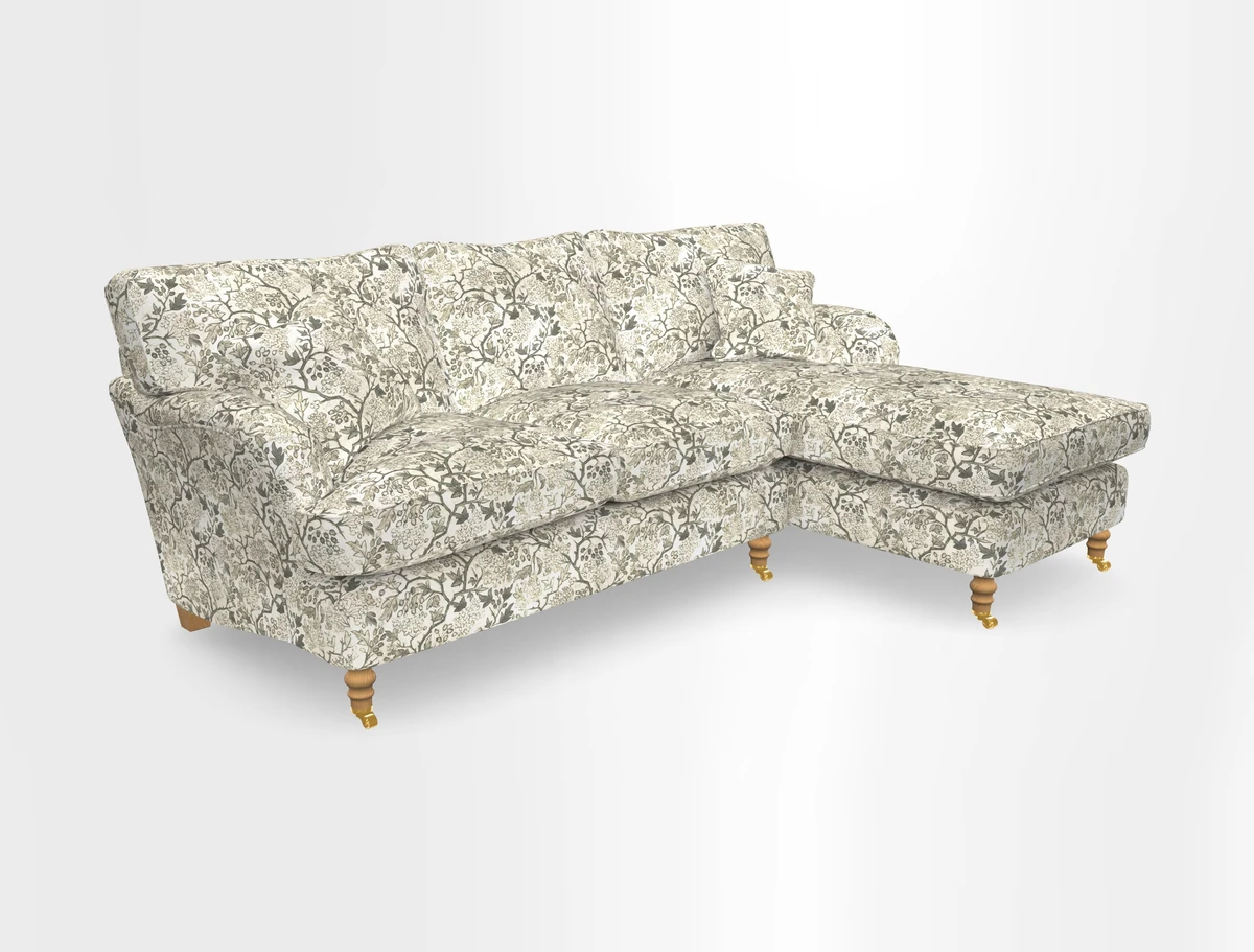 Alwinton chaise RHF in Floral Linen Lela Mystery