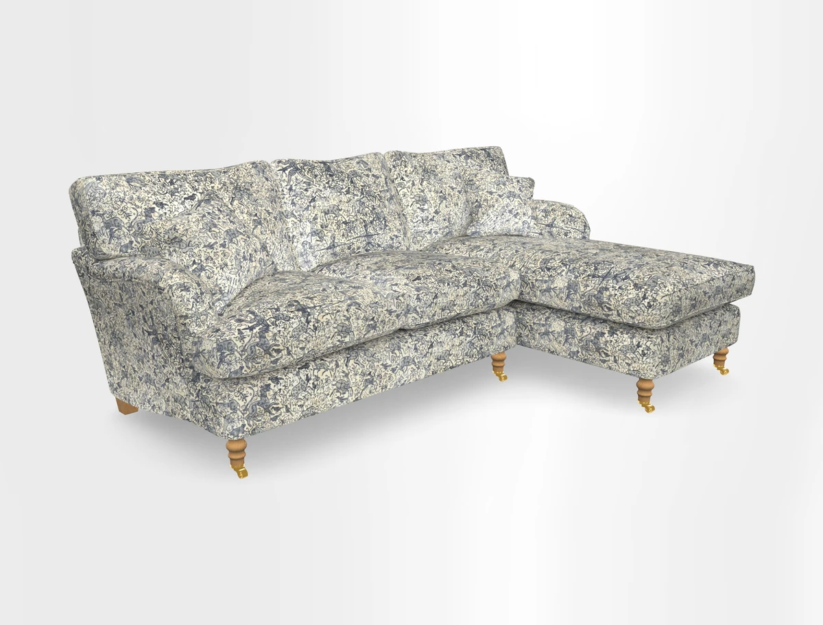 Alwinton chaise RHF in Floral Linen Lela Mystery