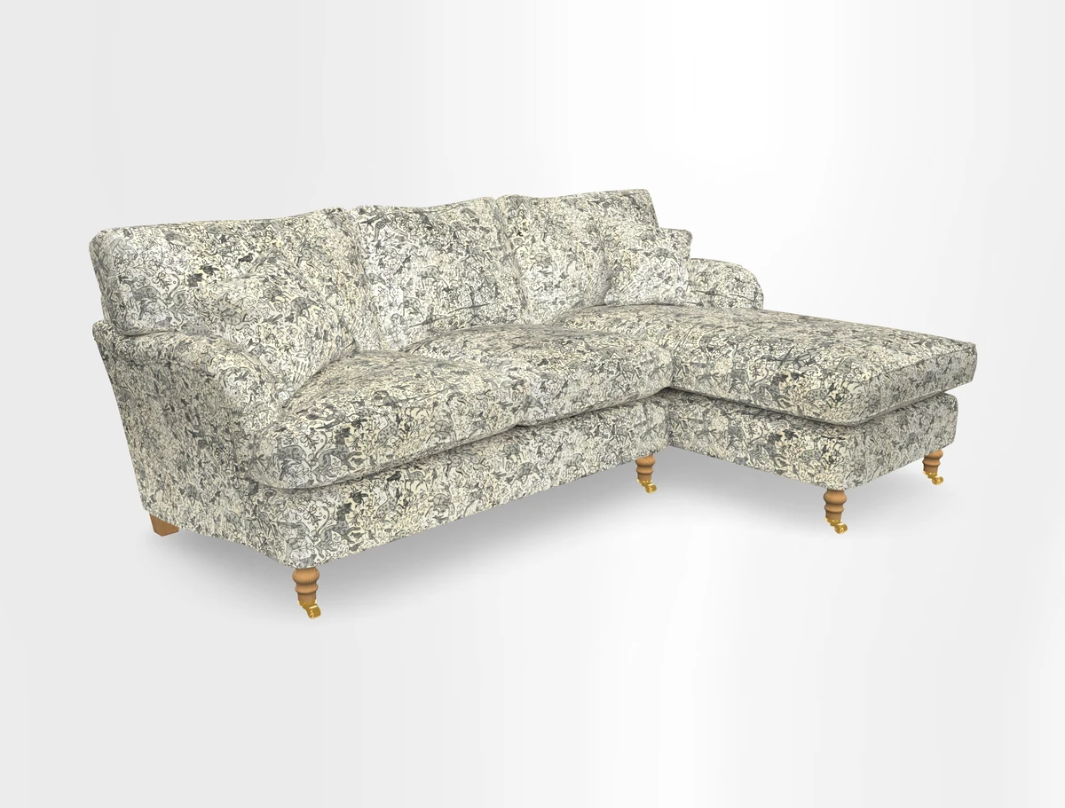Alwinton chaise RHF in Floral Linen Lela Mystery
