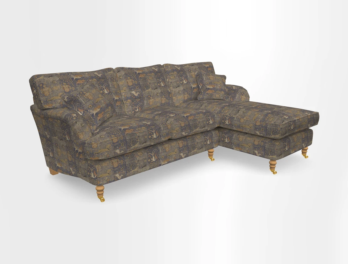 Alwinton chaise RHF in Floral Linen Lela Mystery