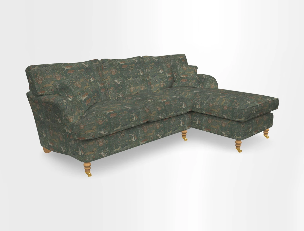 Alwinton chaise RHF in Floral Linen Lela Mystery
