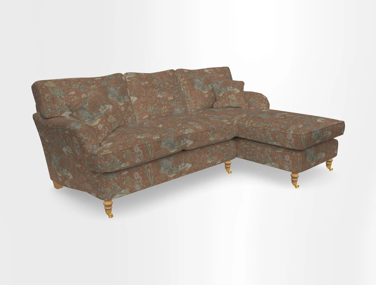 Alwinton chaise RHF in Floral Linen Lela Mystery