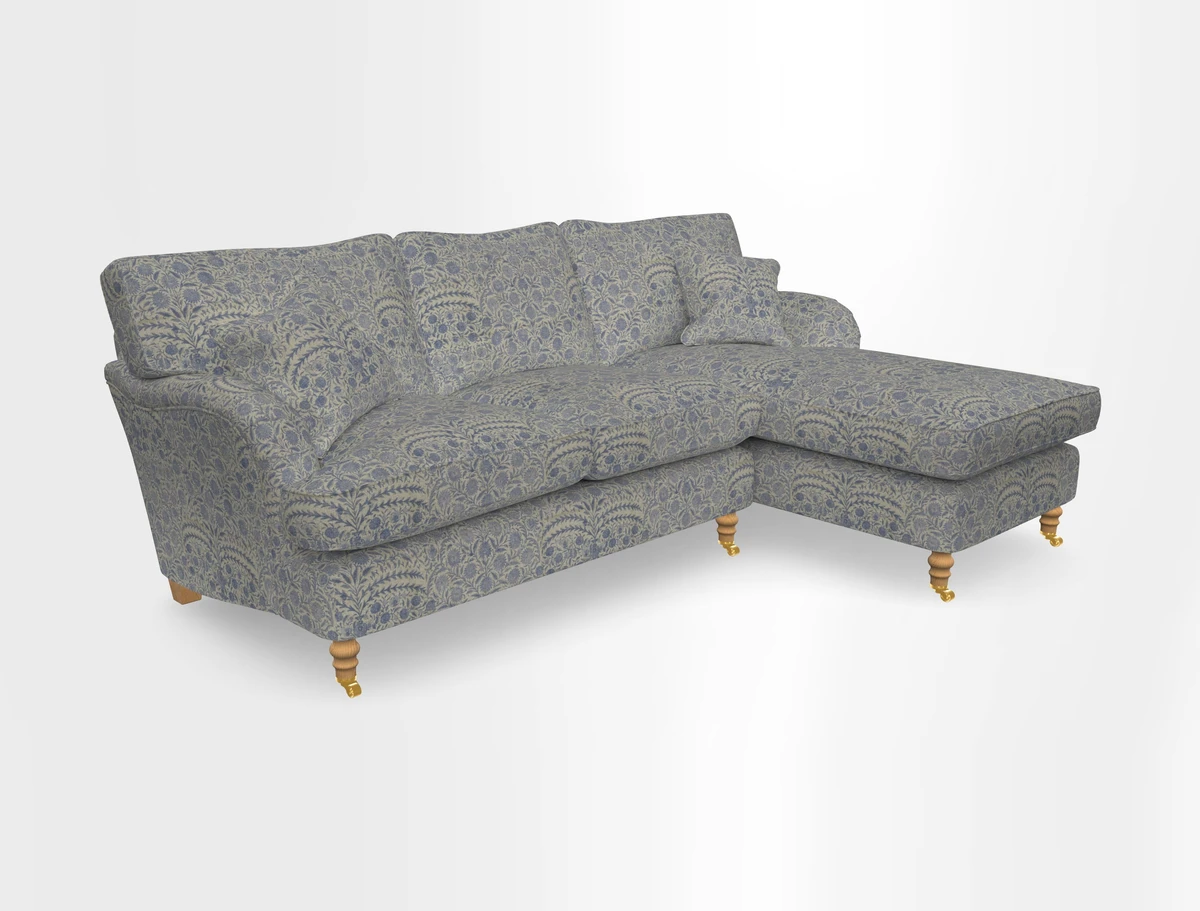 Alwinton chaise RHF in Floral Linen Lela Mystery
