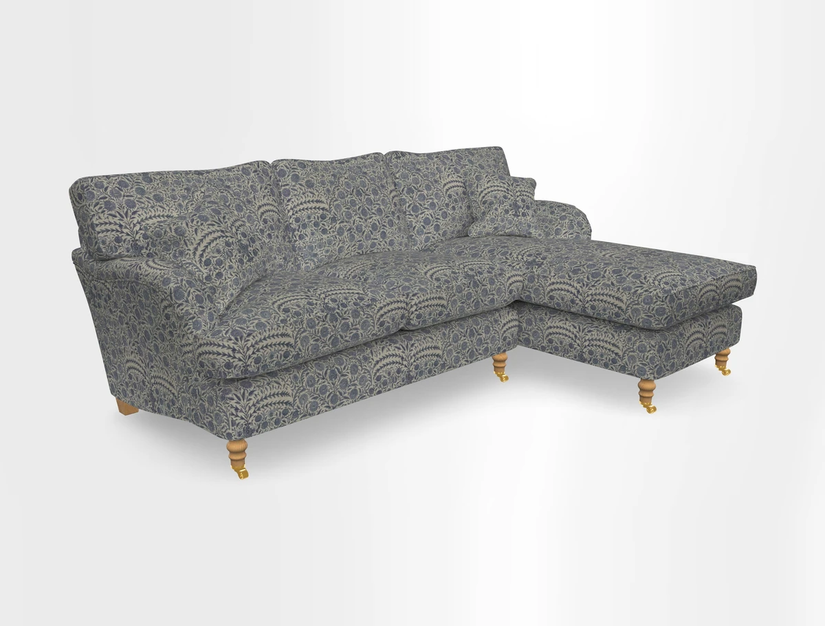 Alwinton chaise RHF in Floral Linen Lela Mystery