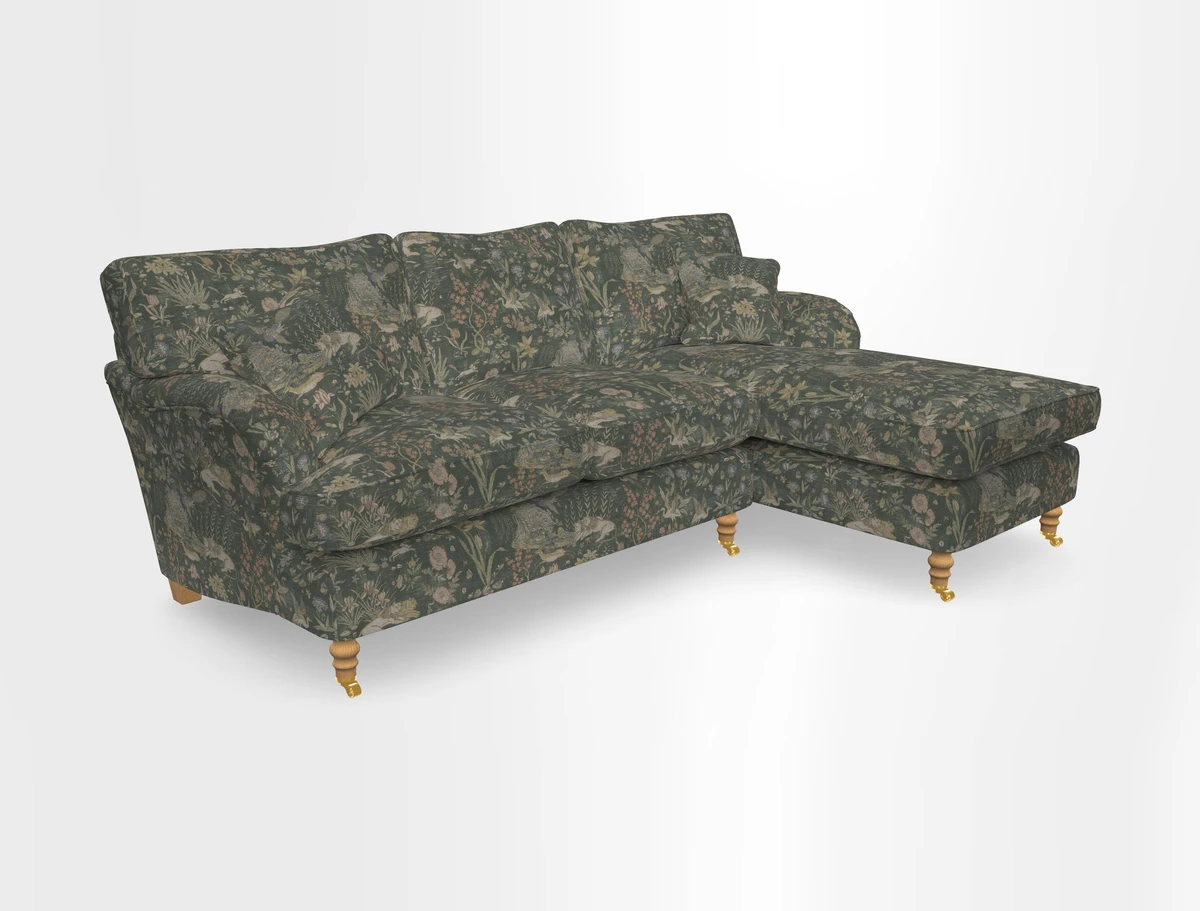 Alwinton chaise RHF in Floral Linen Lela Mystery