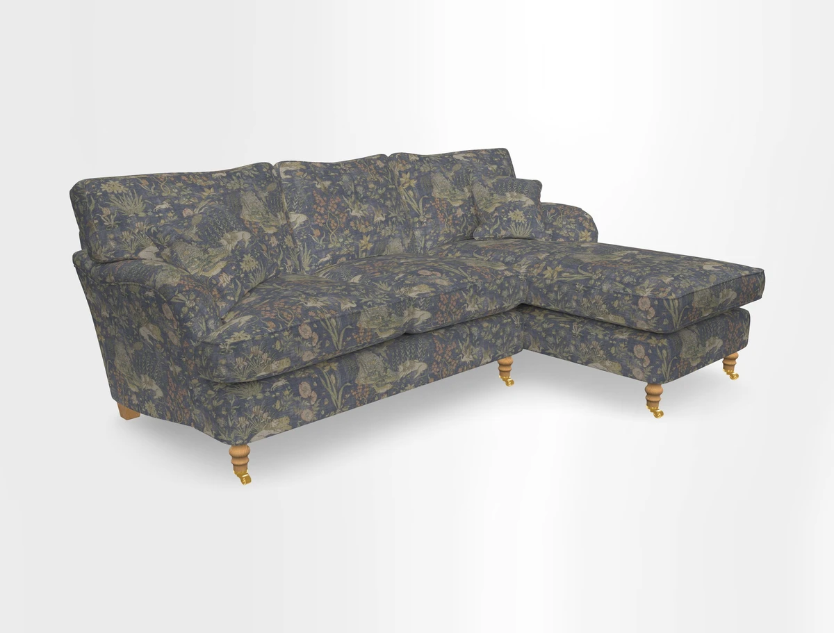 Alwinton chaise RHF in Floral Linen Lela Mystery