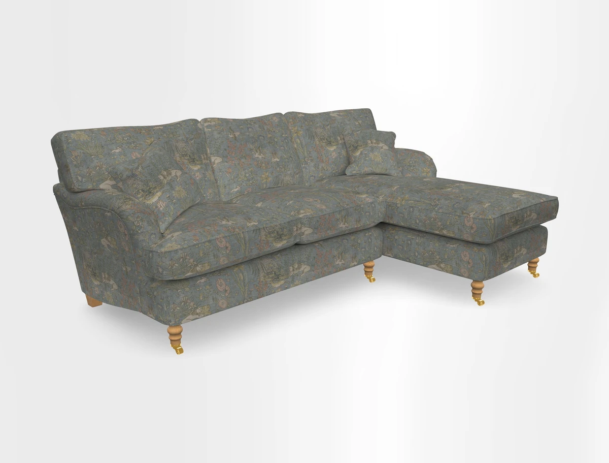 Alwinton chaise RHF in Floral Linen Lela Mystery