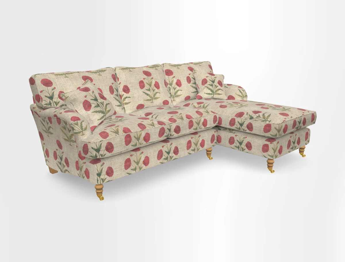 Alwinton chaise RHF in Floral Linen Lela Mystery