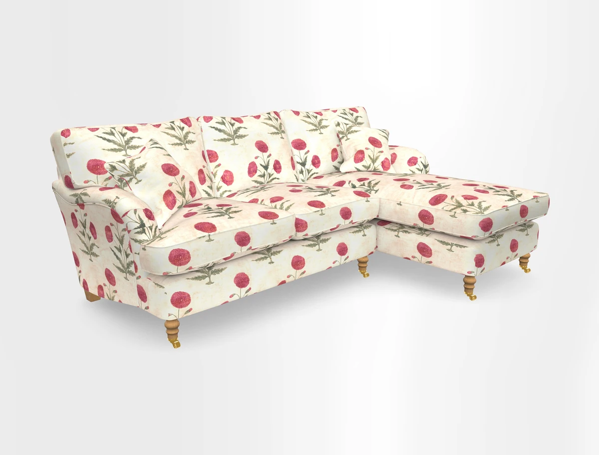 Alwinton chaise RHF in Floral Linen Lela Mystery