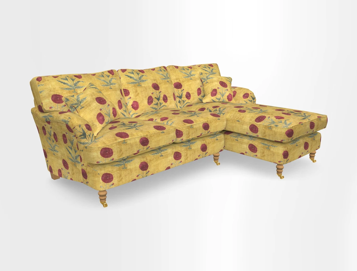 Alwinton chaise RHF in Floral Linen Lela Mystery