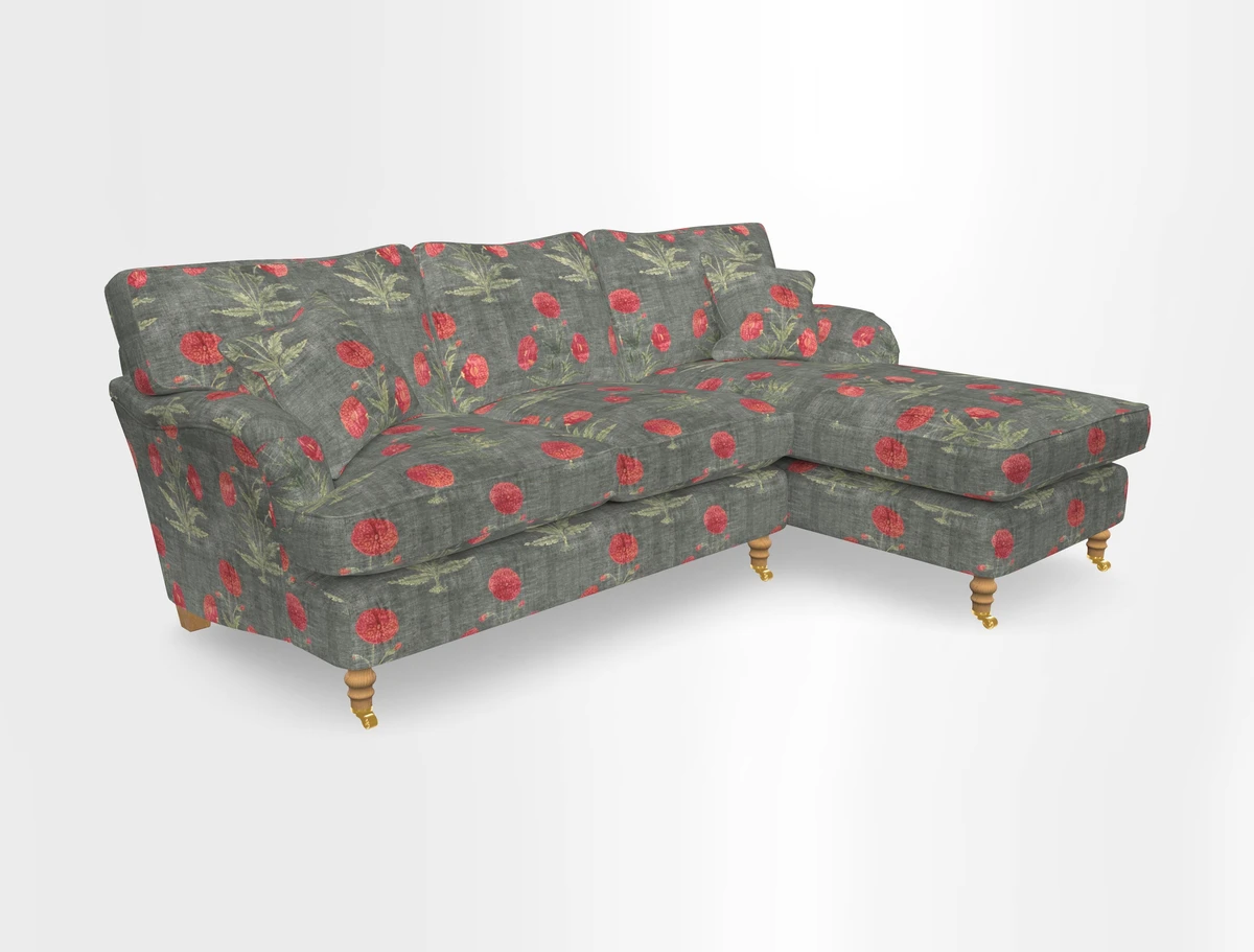Alwinton chaise RHF in Floral Linen Lela Mystery