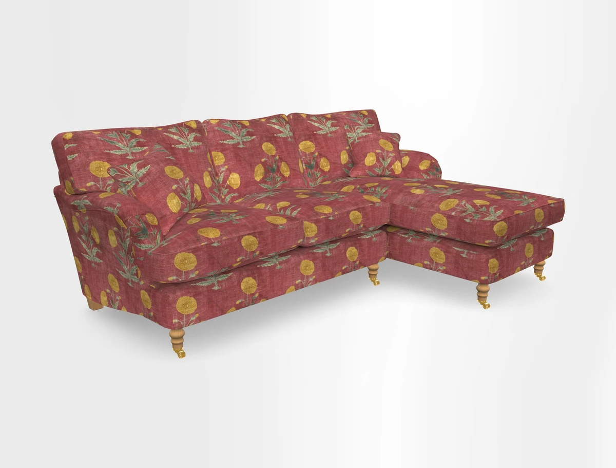 Alwinton chaise RHF in Floral Linen Lela Mystery