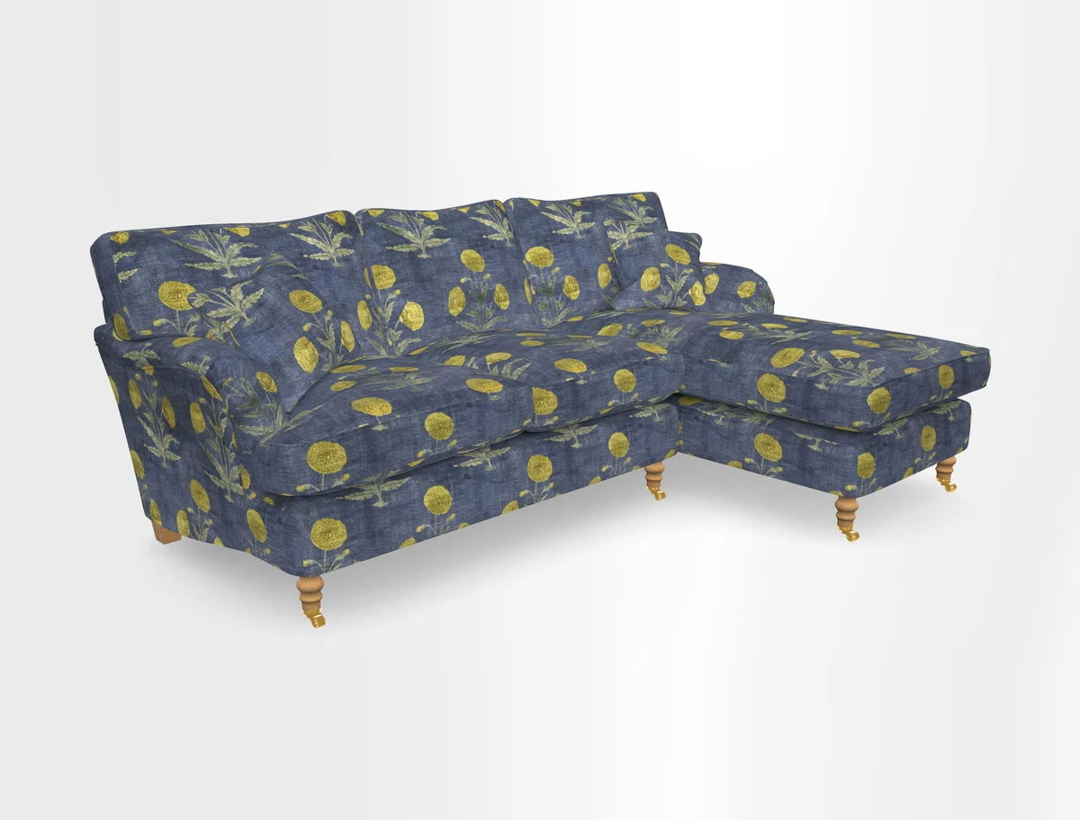 Alwinton chaise RHF in Floral Linen Lela Mystery