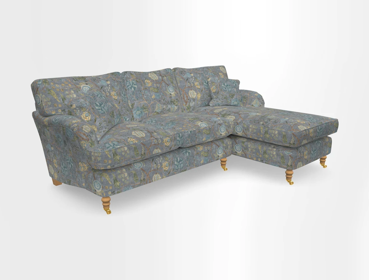 Alwinton chaise RHF in Floral Linen Lela Mystery