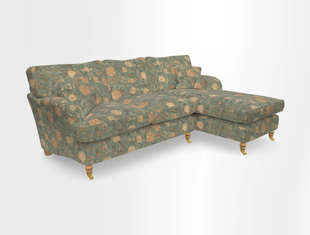 Alwinton chaise RHF in Floral Linen Lela Mystery