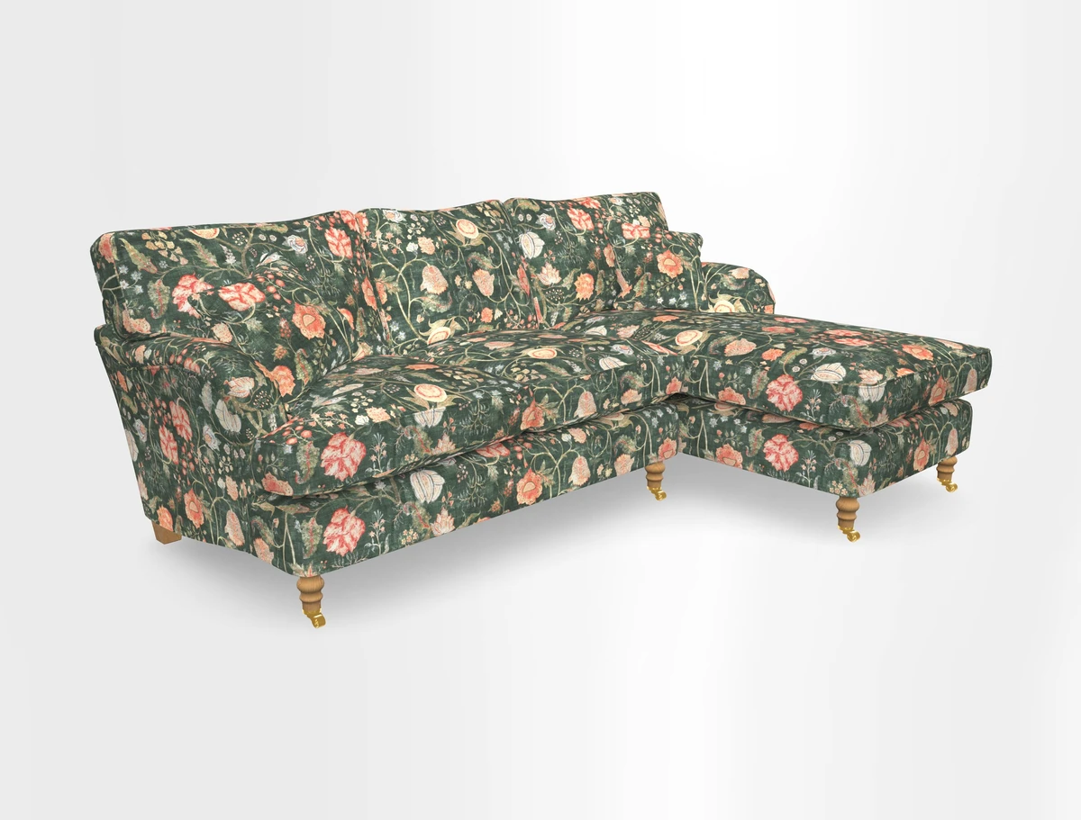 Alwinton chaise RHF in Floral Linen Lela Mystery